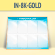 Информационный стенд с 8 карманами А4 формата (IN-8K-GOLD)